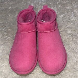 Pink ultra mini Ugg boots
